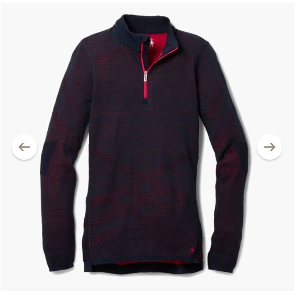 Smartwool Intraknit 200 Size S Thermal Merino Quarter Zip Base Layer Top Womens